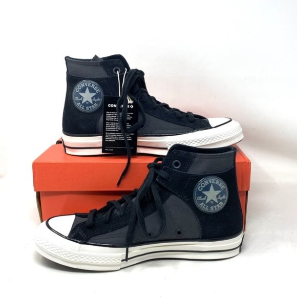 Converse Chuck 70 High Men's Shoes Suede Canvas Black Sneakers Casual A01785C - Picture 5 of 10